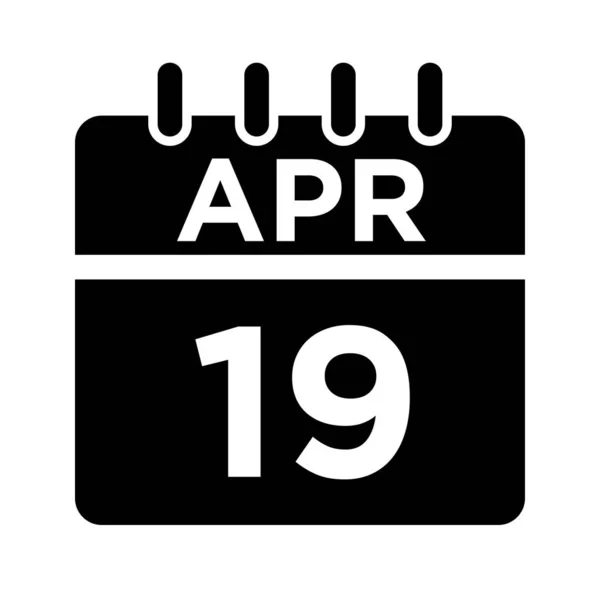 04-Apr - 19 Glyph Icon — Stockvektor