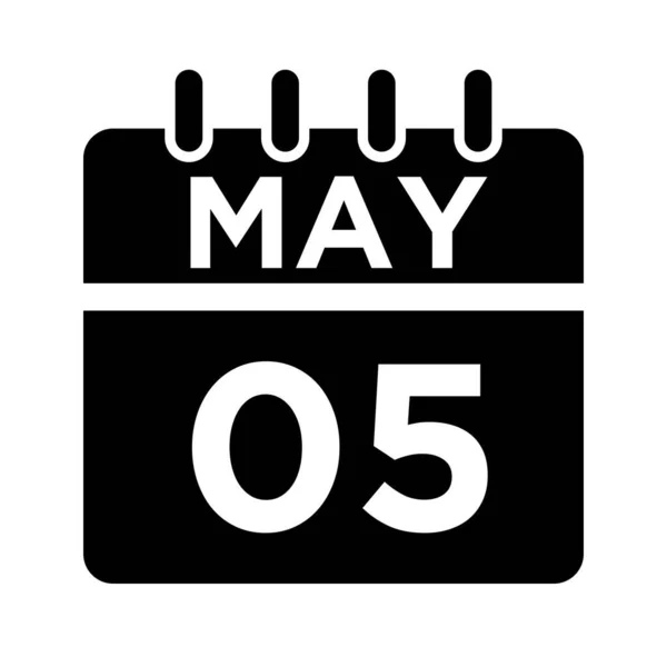 05-Μάιος - 05 Glyph Icon — Διανυσματικό Αρχείο