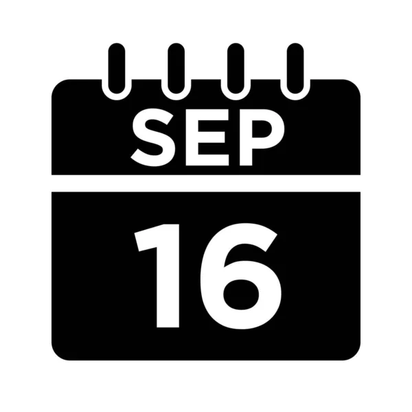 09-Sep - 16 Glyph Icon — Stockvektor