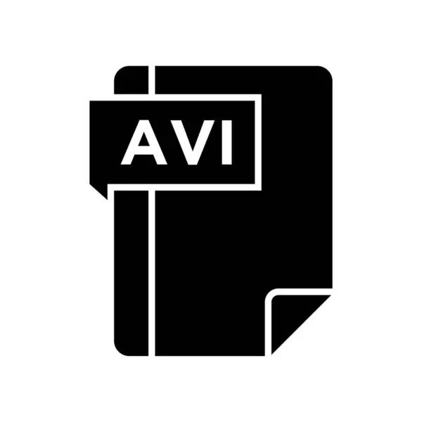 Icona del glifo AVI — Vettoriale Stock