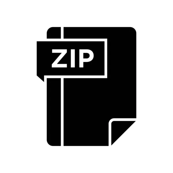 ZIP Glyph Icon — Stock Vector