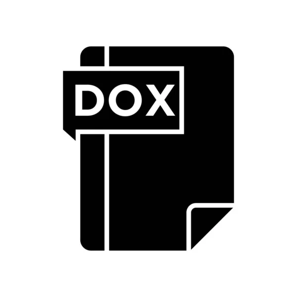 DOC Glyph Icon — Stockvektor