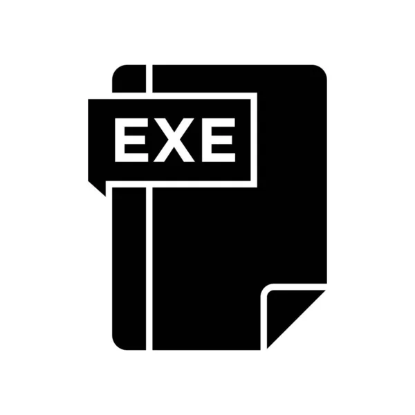 EXE Glyph Icon — Stockvektor