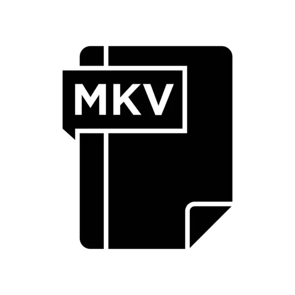 Icona glifo MKV — Vettoriale Stock