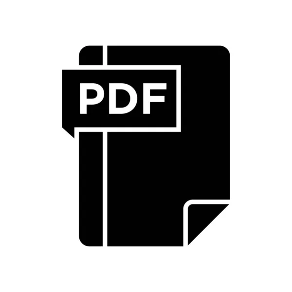PDF Glyph Icon — 스톡 벡터