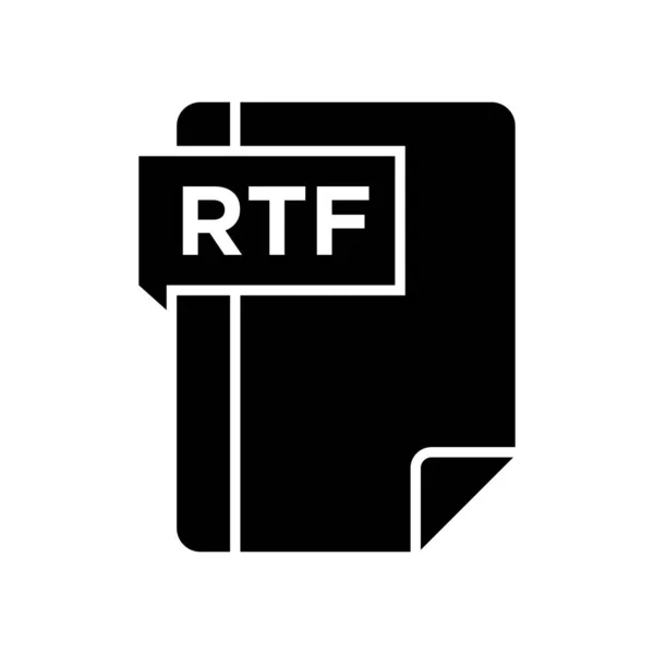 RTF Icono de Glifos — Vector de stock