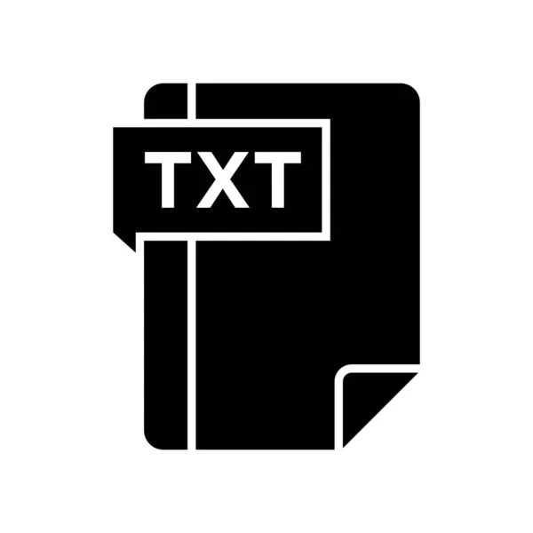 Icono de glifo TXT — Vector de stock