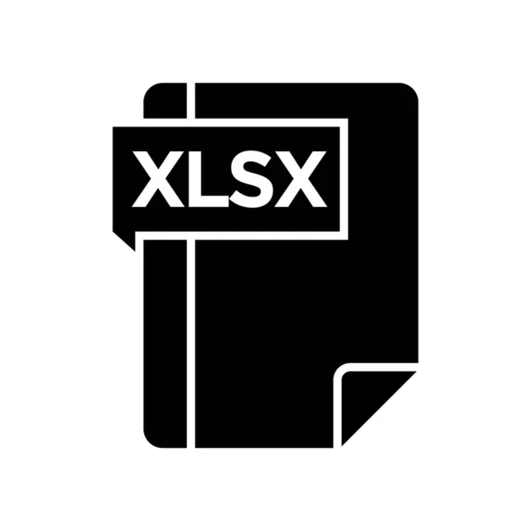 XLSX Glyph Icon — Stockvektor
