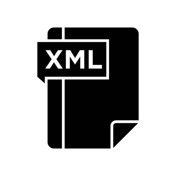 XML Glyph Icon — Stock Vector