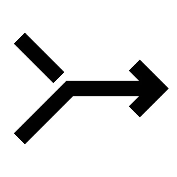 Pijl 3 Glyph-pictogram — Stockvector