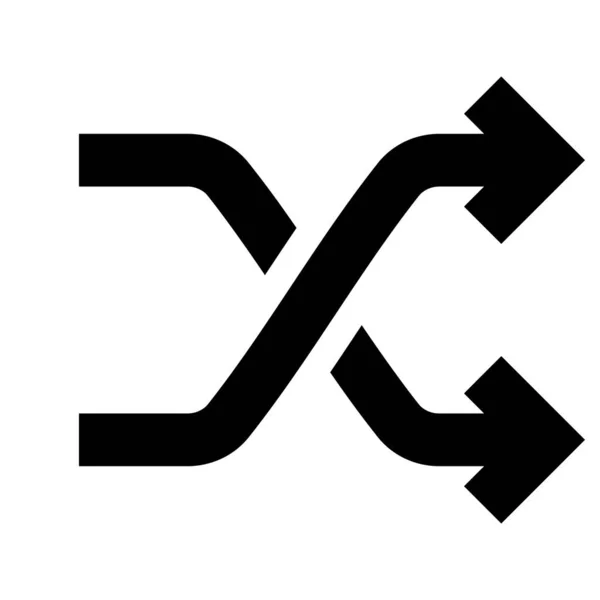 Pijl 11 Glyph-pictogram — Stockvector