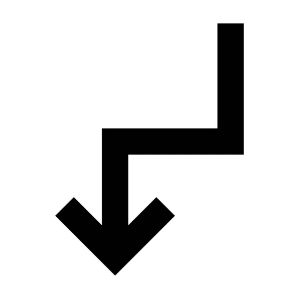 Pfeil 49 Glyph Icon — Stockvektor