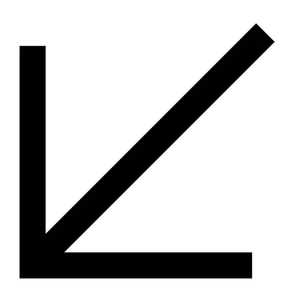 Pijl 82 Glyph-pictogram — Stockvector