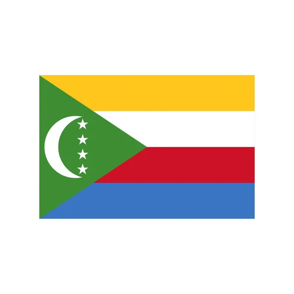 Ícone plano das Comores — Vetor de Stock