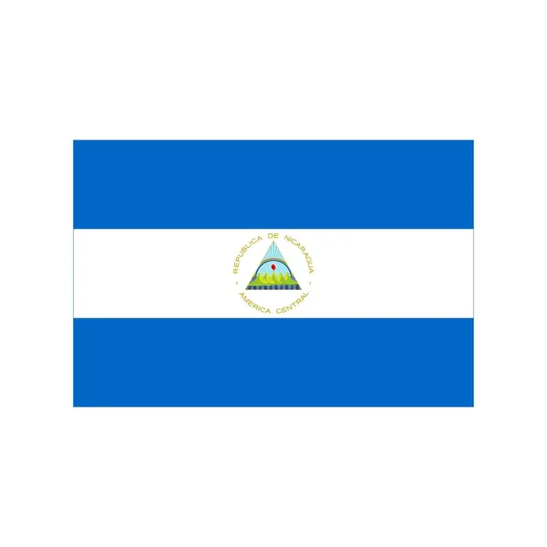 Ícone plano da Nicarágua — Vetor de Stock