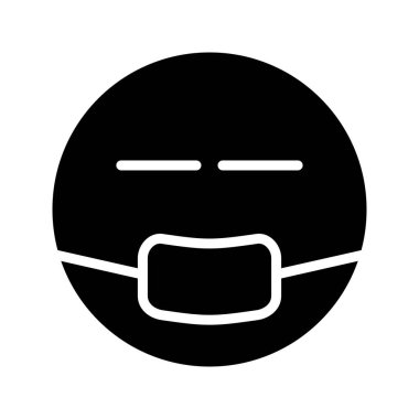 tıbbi maske kabartma simgesi