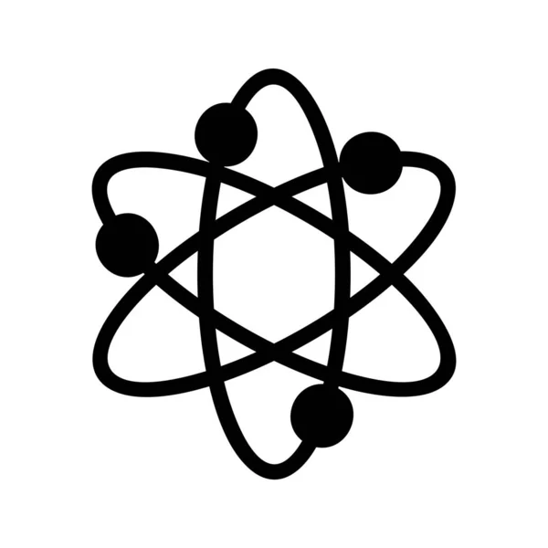 Атомная глифическая икона — стоковый вектор