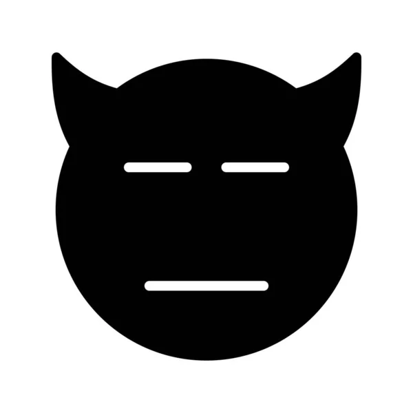 Expressionless glyph icoon — Stockvector