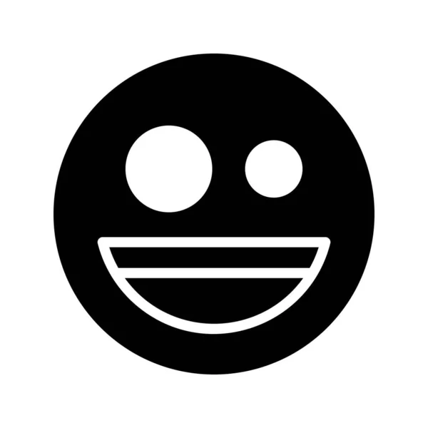 Glyph-Ikone glücklich — Stockvektor