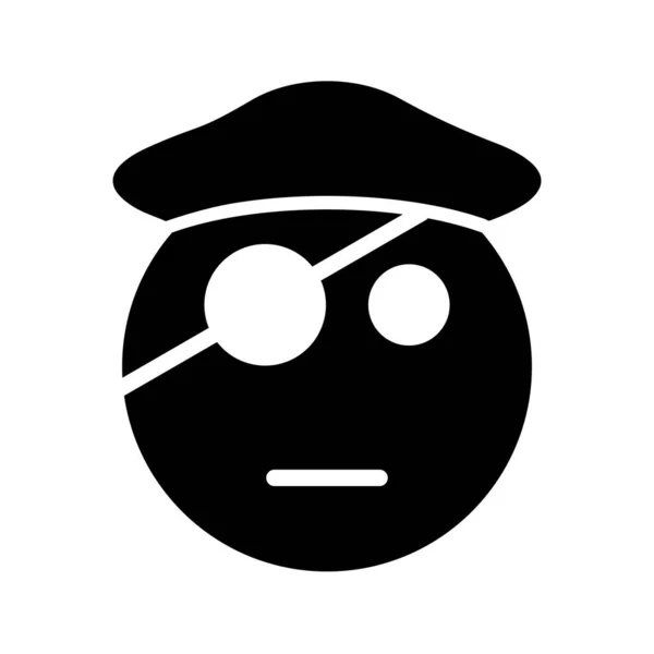 Icône de glyphe pirate — Image vectorielle