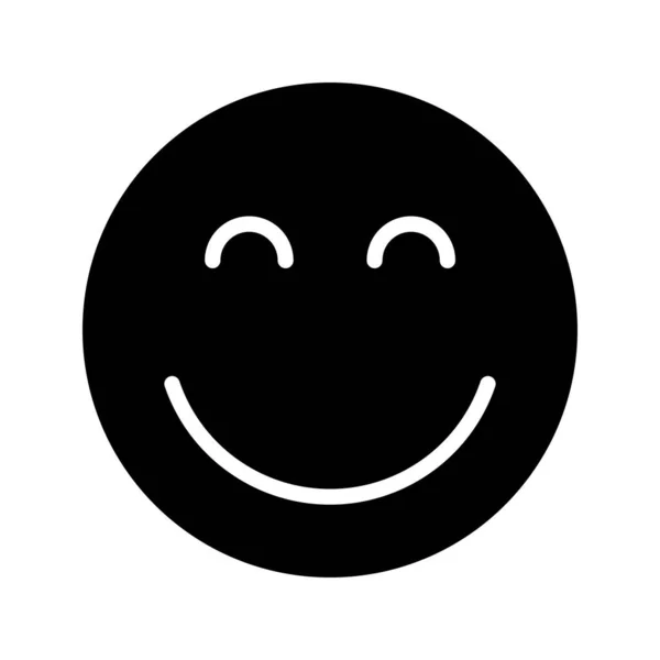 Smile Glyph Icon — ストックベクタ