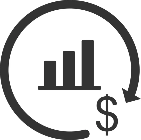 Ikona investičního glyfu — Stockový vektor