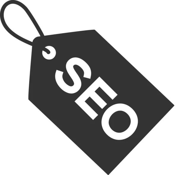 SEO Glyph Icon — Vettoriale Stock