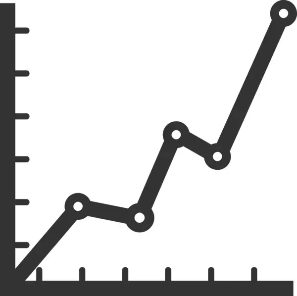 Estatística Glyph Icon — Vetor de Stock