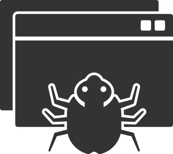 Web Crawler Glyph Icône — Image vectorielle