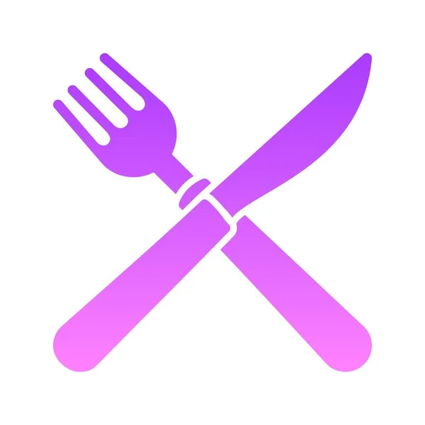 叉子和刀刃梯度 — 图库矢量图片