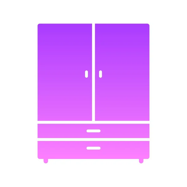 Icono de gradiente de glifo del armario — Vector de stock