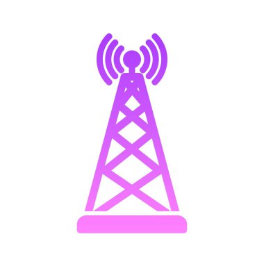 Telekom Kulesi Kabartma Gradyan Simgesi