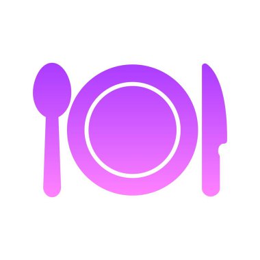 Çatal ve bıçak ile kaplama Gradyan