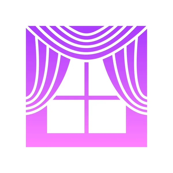 Függönyök Glyph Gradient ikon — Stock Vector