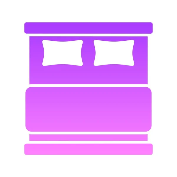 Doppelbett I Glyph Gradient Symbol — Stockvektor