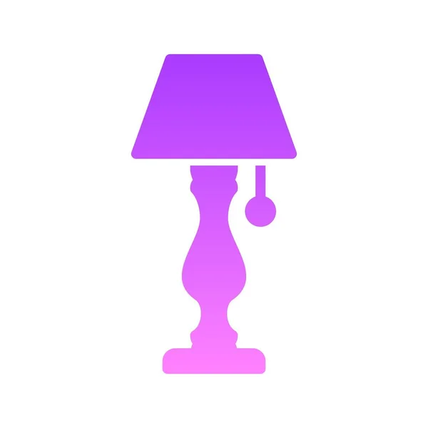 Lámpara con soporte Glyph Gradient icono — Vector de stock