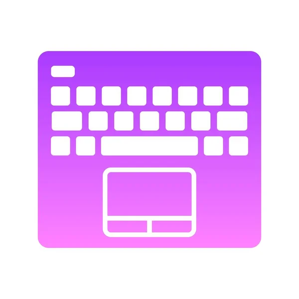 Glyph Gradient Icon für Laptop-Tastatur — Stockvektor