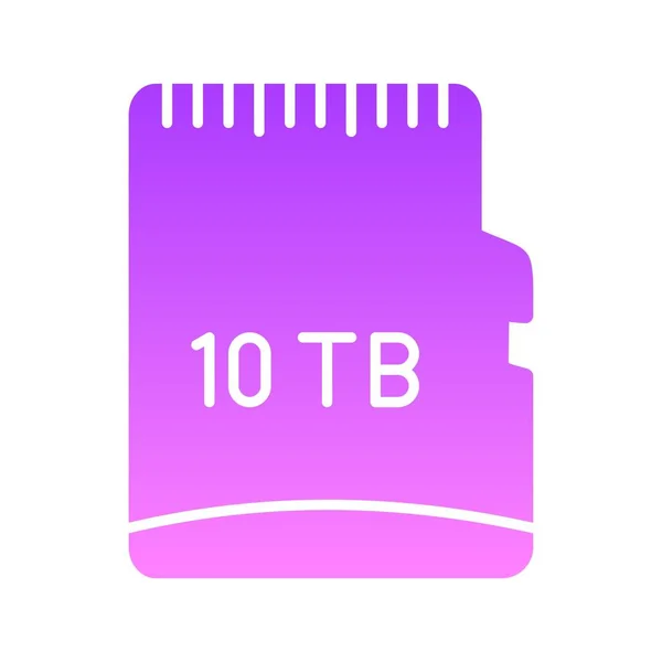 Memory card Glyph Gradient Icon — ストックベクタ