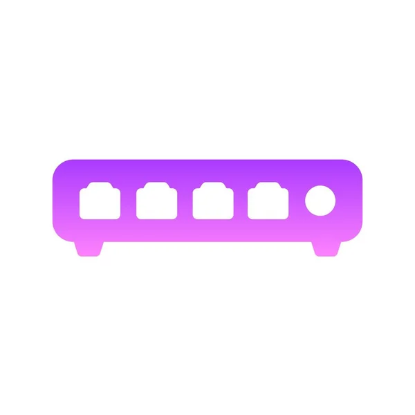 Interruptor de rede Glyph Gradient Icon — Vetor de Stock