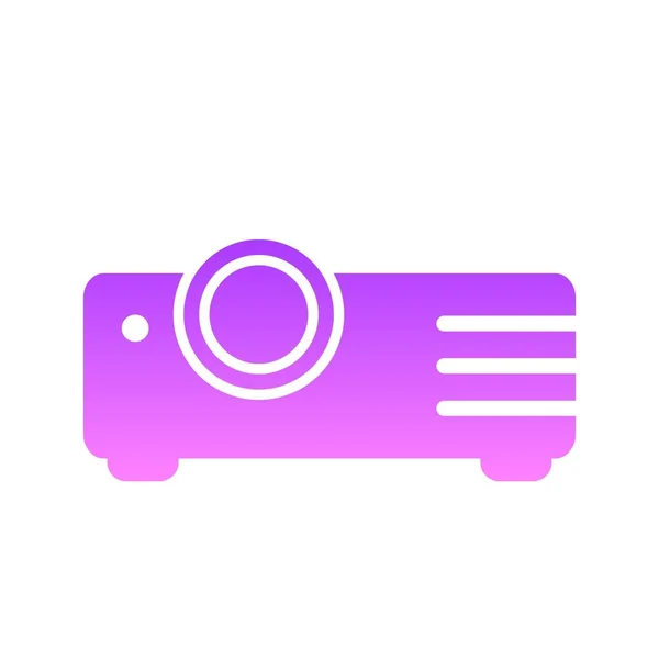 Proyector Glifo Gradiente Icono — Vector de stock