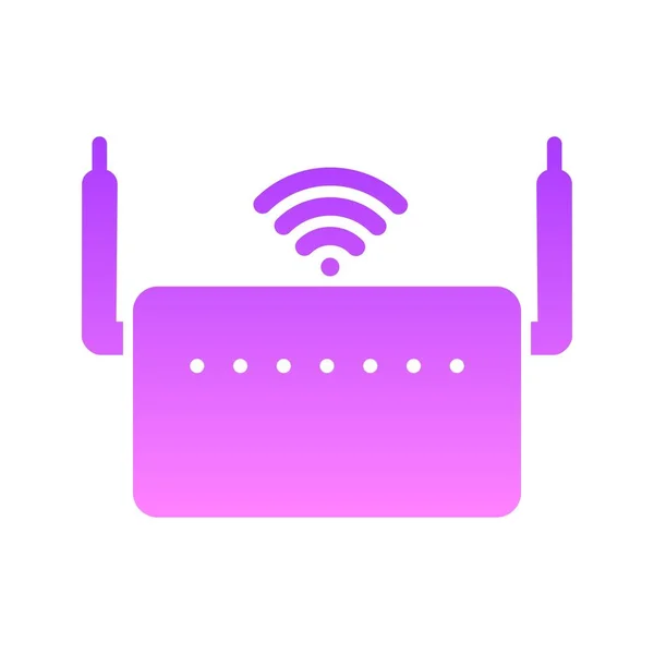Icône de gradient de glyphe de routeur WIFI — Image vectorielle