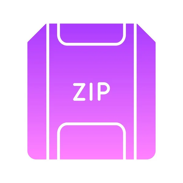 Zip Disk Glyf radient ikon — Stock vektor