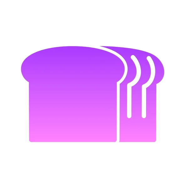 Bread Glyph Gradient — 스톡 벡터