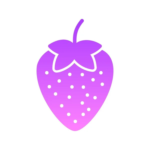 Strawberry Glyph Gradient — Stockvektor
