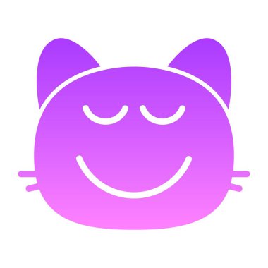 kedi gözleri kapalı Glyph Gradyanı