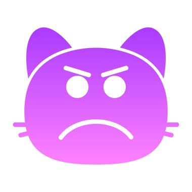 kedi kaşlarını çattı Glyph Gradyanı