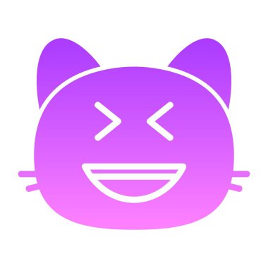 Kedi sırıtan VI Glyph Gradient