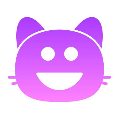 Kedi sırıtan V Glyph Gradyanı