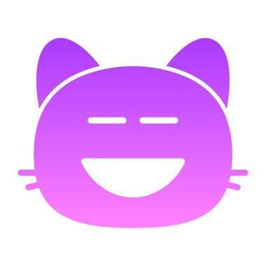 kedi gülen kabartma Gradyanı