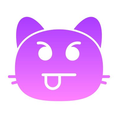 kedi dili dışarı 2 kabartma Gradyanı